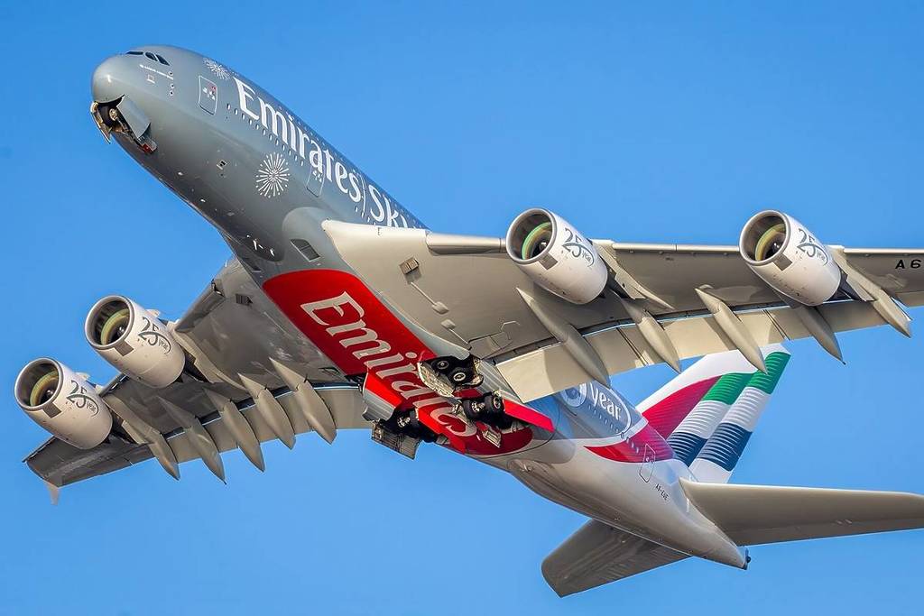 Ein Airbus A380 von Emirates