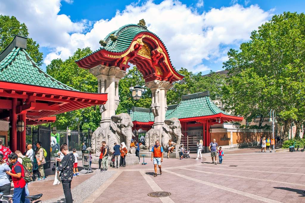 Zoo Berlin Eingang Unternehmungen mit Kids