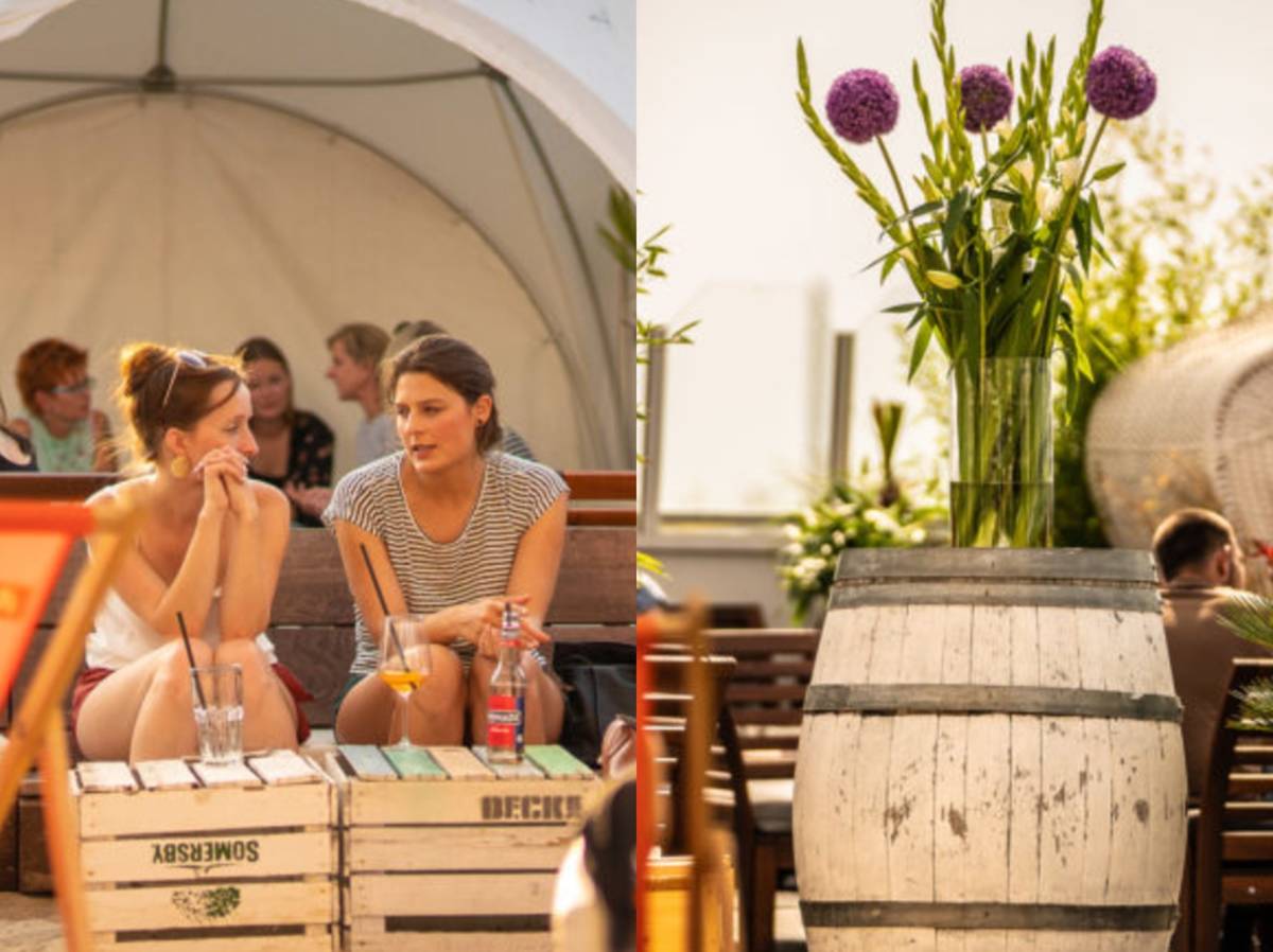 Frauen sitzen an der Strandbar Deck5