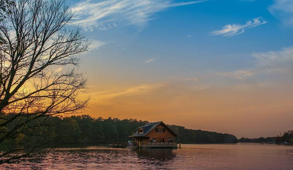 Autumn hike amidst magnificent trees: 20 km from the city center lies the largest lake with hidden forest retreats and the highest elevation in Berlin (114.7 m)