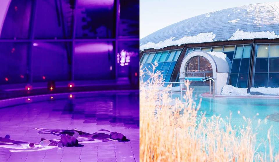 Nur 1 Stunde von Berlin zum futuristischsten Wellness-Tempel Brandenburgs: Den Winter komplett vergessen im „LichtKlangRaum“, einem Solebecken bei 34 Grad mit Unterwassermusik und Lichtprojektionen