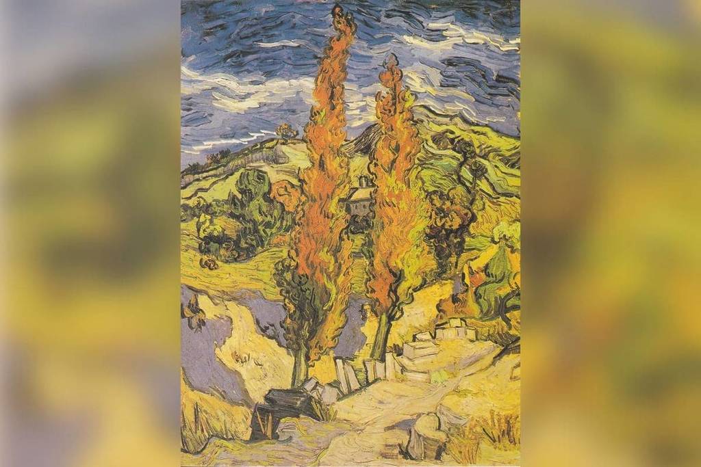 The Vincent van Gogh painting "Two Poplars on a Road Through the Hills" was brought to Berlin by Cassirer.