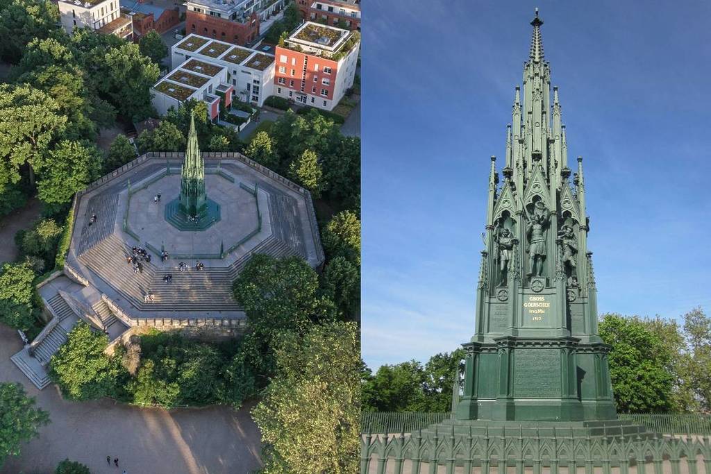Das Nationaldenkmal für die Befreiungskriege (oder Kreuzbergdenkmal) im Viktoriapark in Berlin Kreuzberg wurde nach den deutschen Befreiungskriegen von Karl Friedrich Schinkel gebaut.