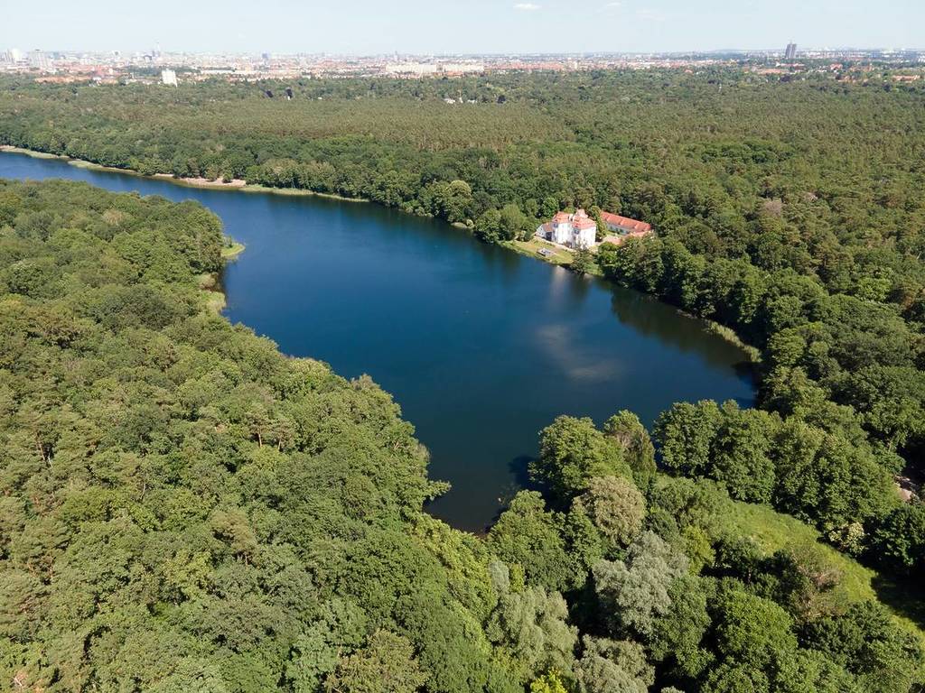 Der Grunewaldsee von oben