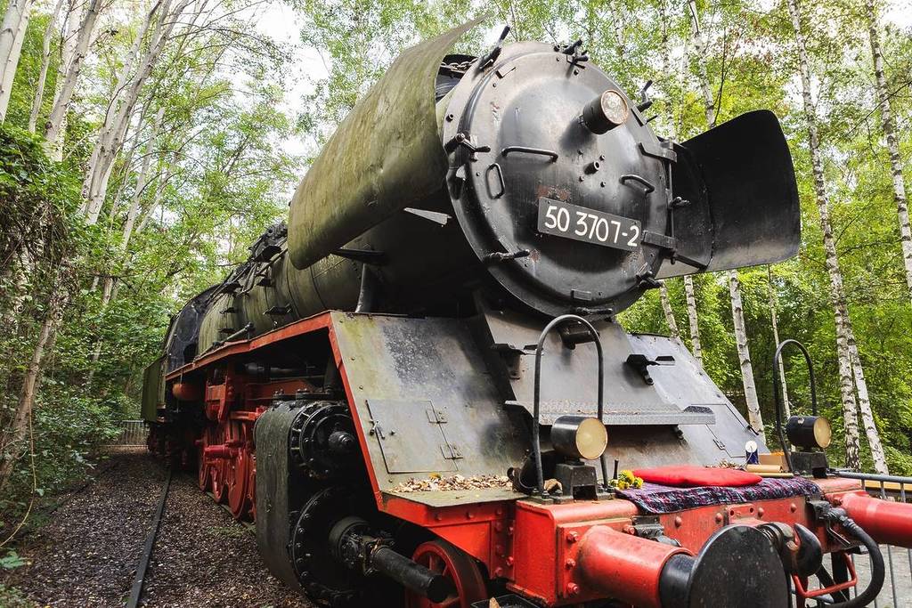 Antigua locomotora de vapor