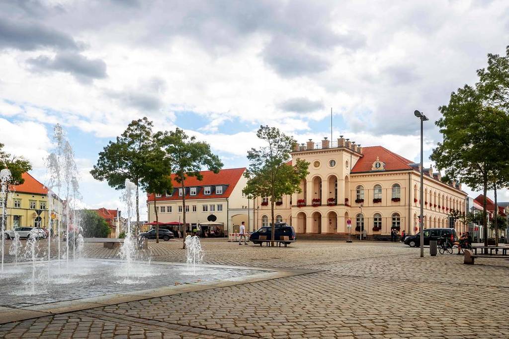 Het stadhuis in Neustrelitz