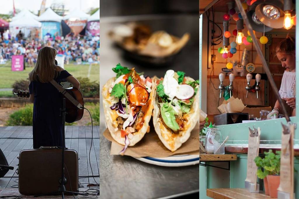Muziek, foodtrucks en streetfood op het Water Lantern Festival Berlin.