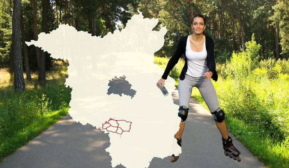 A 45 minutos de Berlín, la ruta de patinaje en línea más larga de Europa (¡230 km de longitud!) abarca una superficie casi tan grande como Berlín.