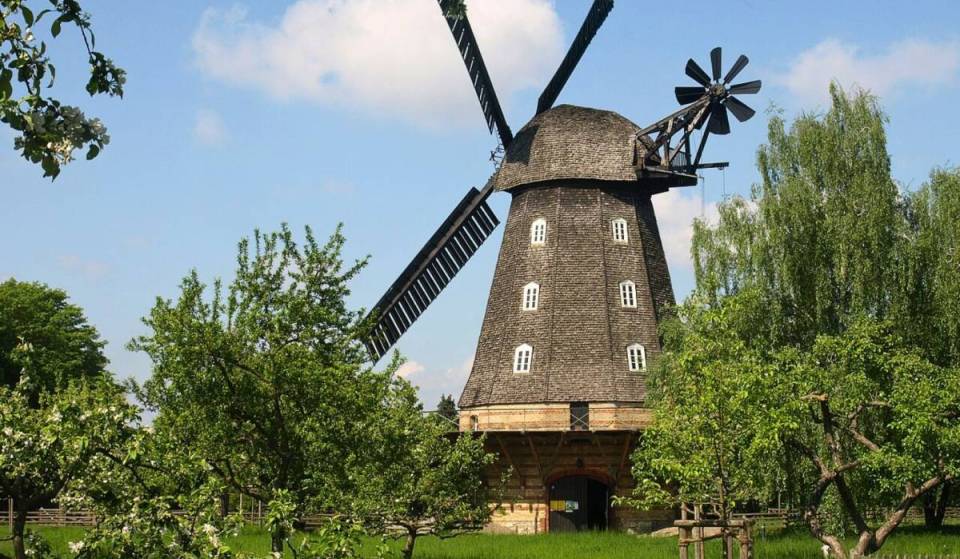 Just 35 minutes from Kotti, you can visit Berlin’s last real windmill for free. On the edge of one of Berlin’s most beautiful parks, the old “Dutch windmill” has been grinding grain for 160 years!