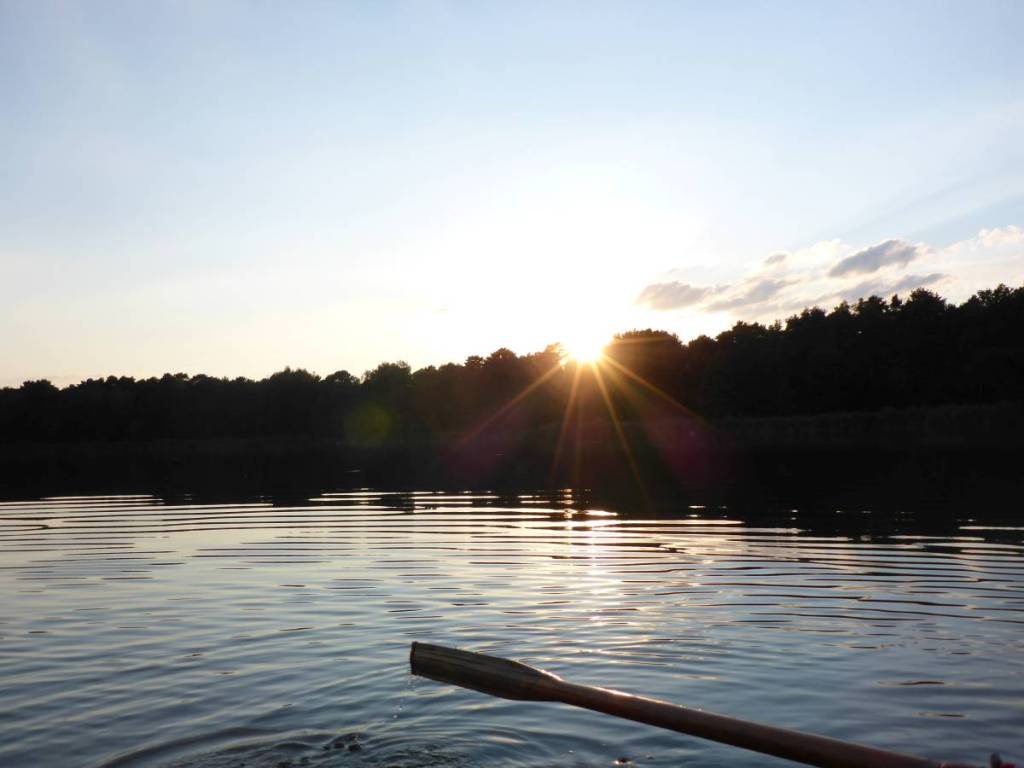 Atmosfera serale sul lago di Oderin