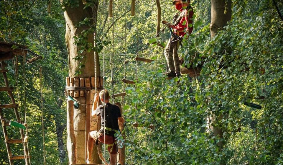 About 30 minutes from Alexanderplatz lies Berlin’s largest forest high ropes course, featuring 11 large courses, 4 children’s courses, and 150 climbing elements
