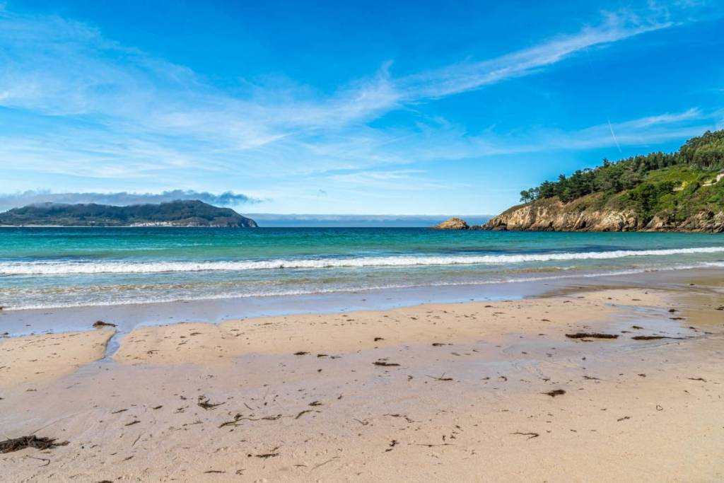 Playa en Galicia, España, Caribe gallego