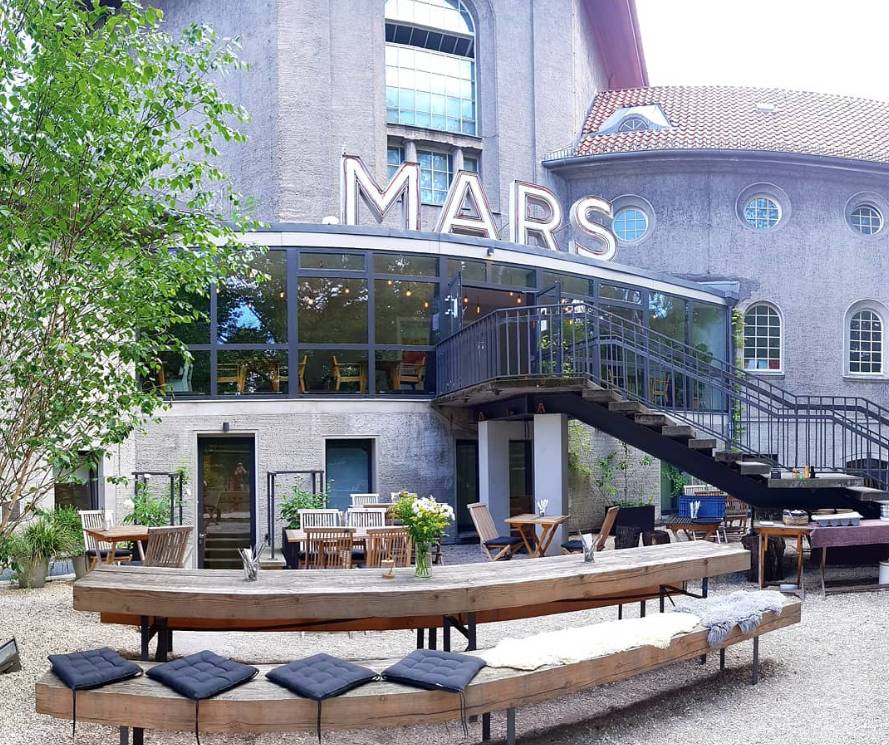 Het restaurant en café Mars in Silent Green