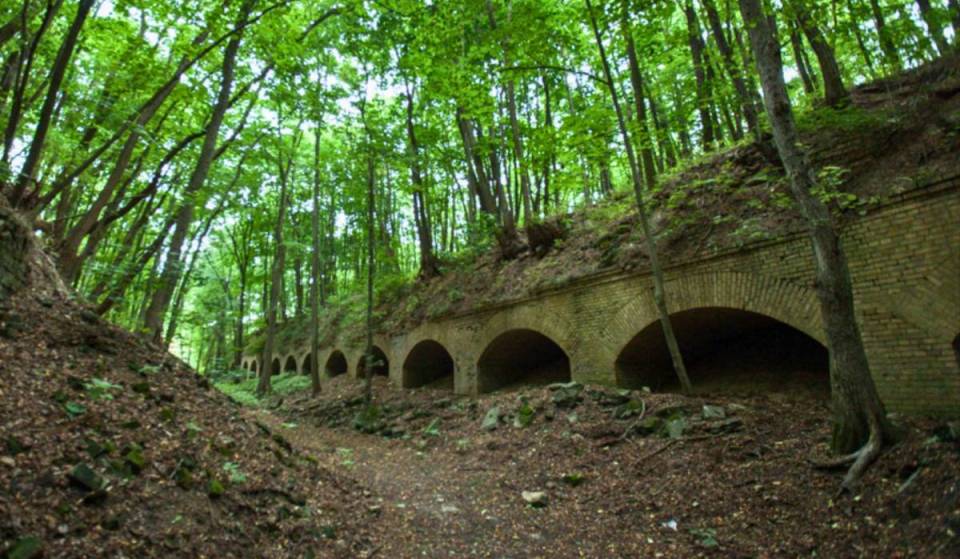 Just 50 minutes from Berlin Mitte, you’ll reach the ruined fortress prison designed by Hugo Stiglitz from “Inglourious Basterds.” 28 million bricks and hundreds of bats
