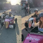 Mini-Hotrods à Berlin : passer devant la porte de Brandebourg