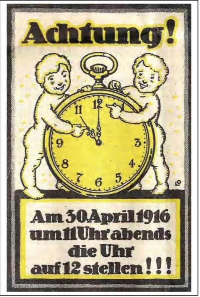 1916 fand die erste Zeitumstellung in Deutschland statt