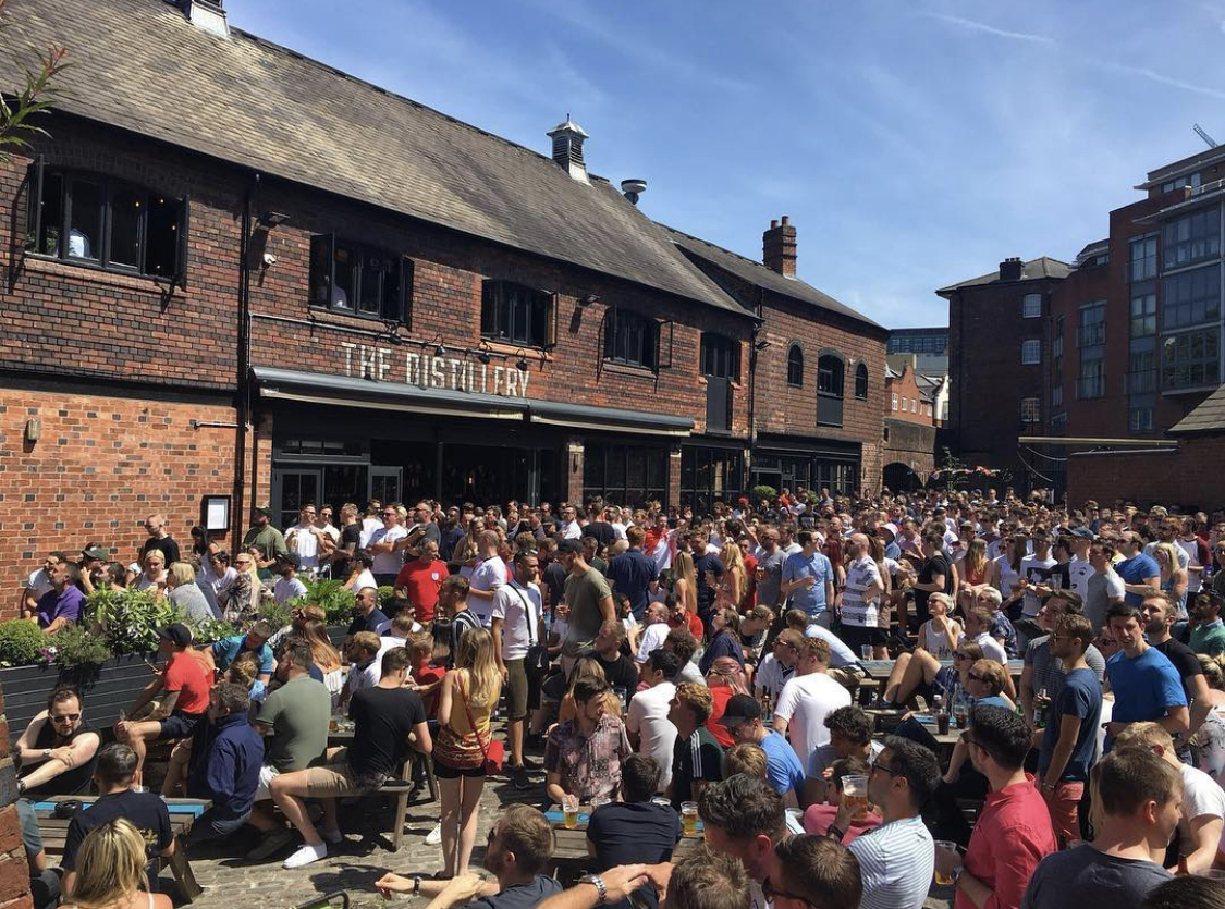 Crowds at the Distillery