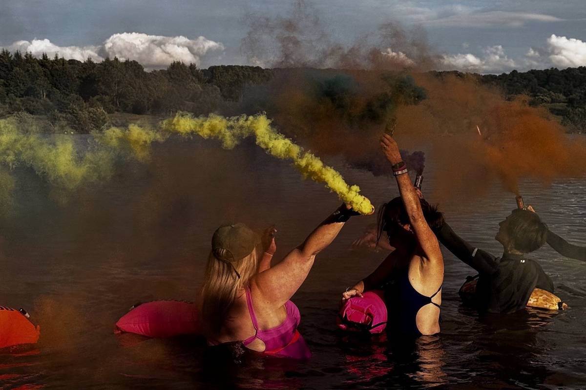 Wild swimmers at Watersedge