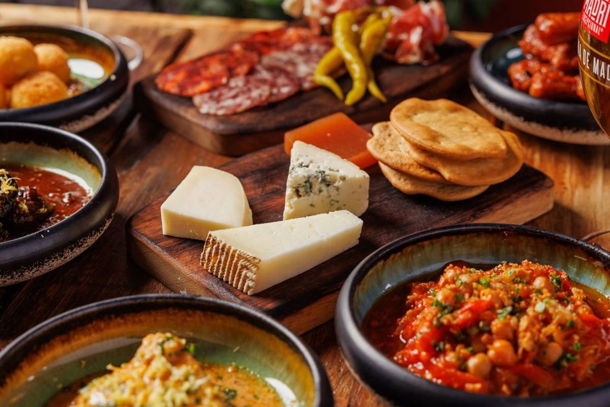 A spread of Spanish tapas at Plates by Purnell’s, one of the cheapest Michelin guide restaurants in Birmingham