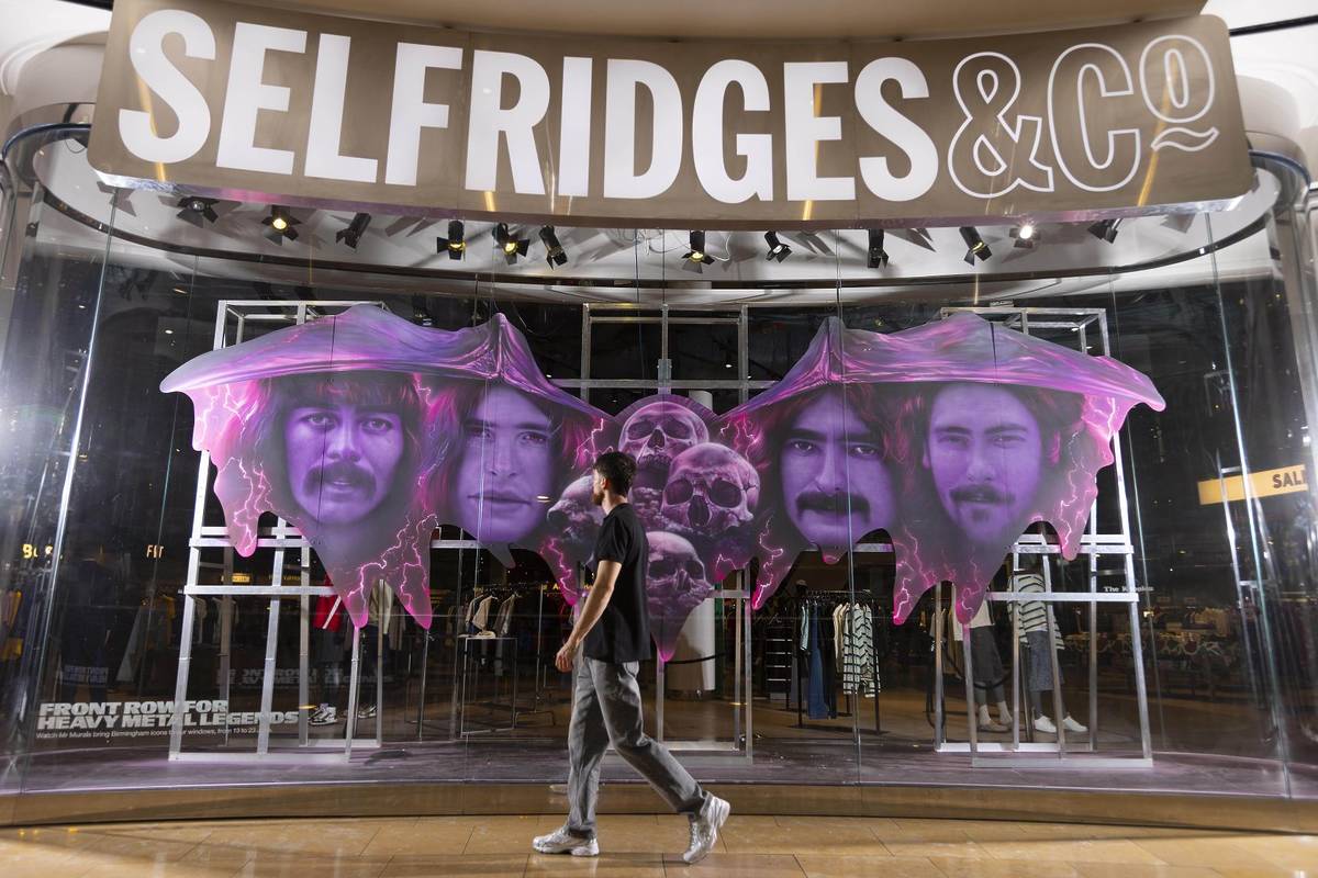 My Murals' Black Sabbath mural at Selfridges in Birmingham