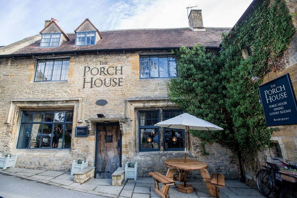 Entrance to England's oldest inn in Stow-on-the-Wold, The Porch House