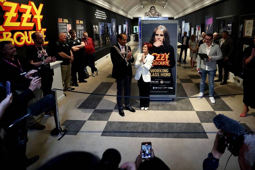 Sharon Osbourne at the Ozzy exhibition at Birmingham Museum
