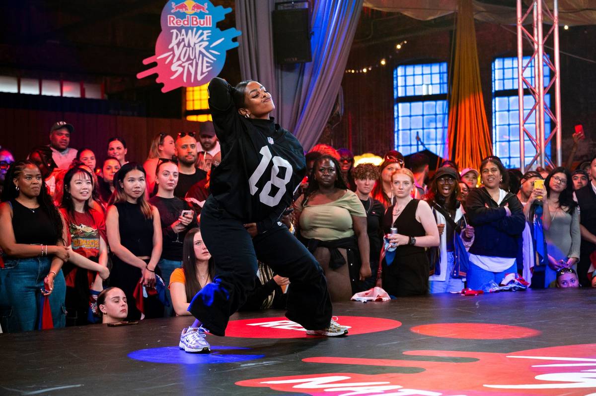 A dance battle happening at Red Bull Dance Your Style