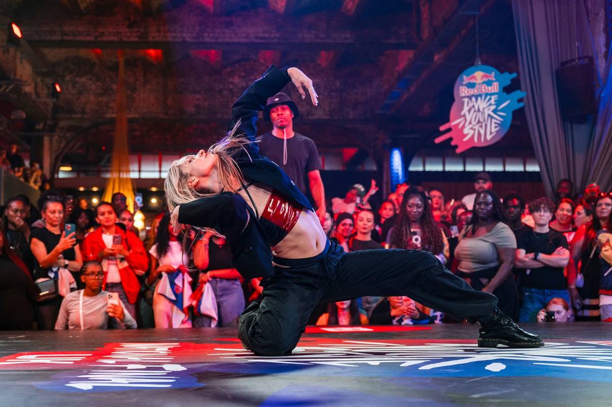 A dance battle happening at Red Bull Dance Your Style