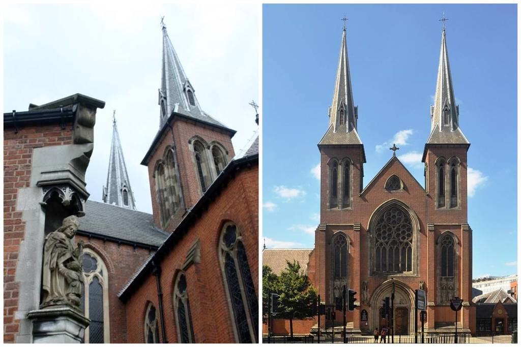 Two shots of St. Chad's Cathedral in Birmingham