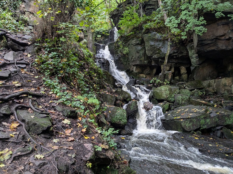 Waterfall in Lumsdale Valley at Matlock, Derbyshire