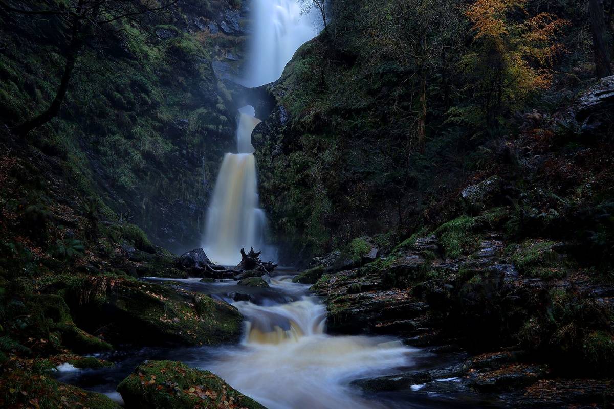 Pistyll Rhaeadr Waterfall, one of the best waterfalls near Birmingham