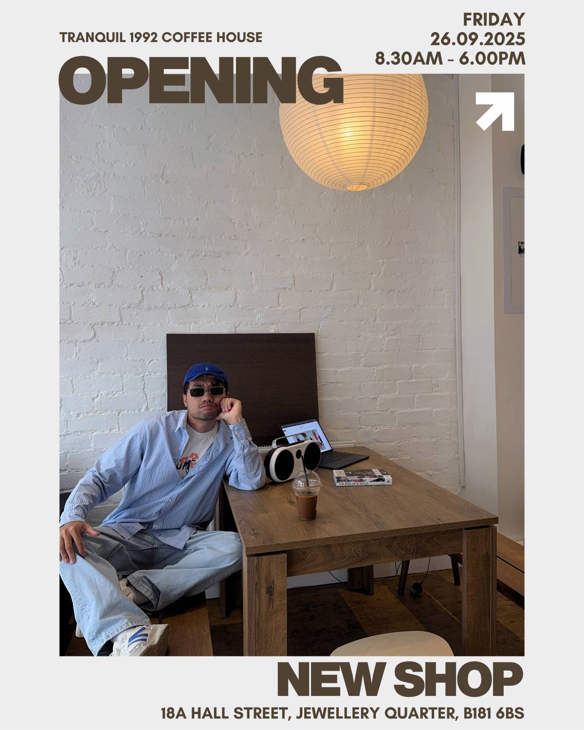 Tranquil 1992, Vietnamese coffee house, opening poster