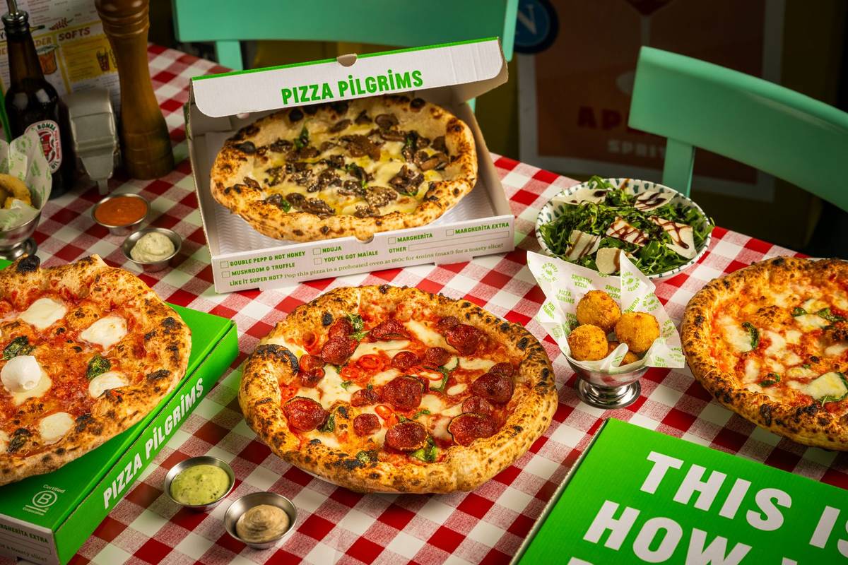 Pizza Pilgrims spread of food