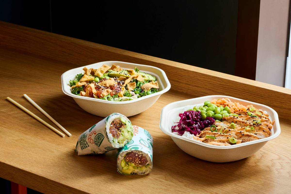 SushiDog rolls, salads and bowls