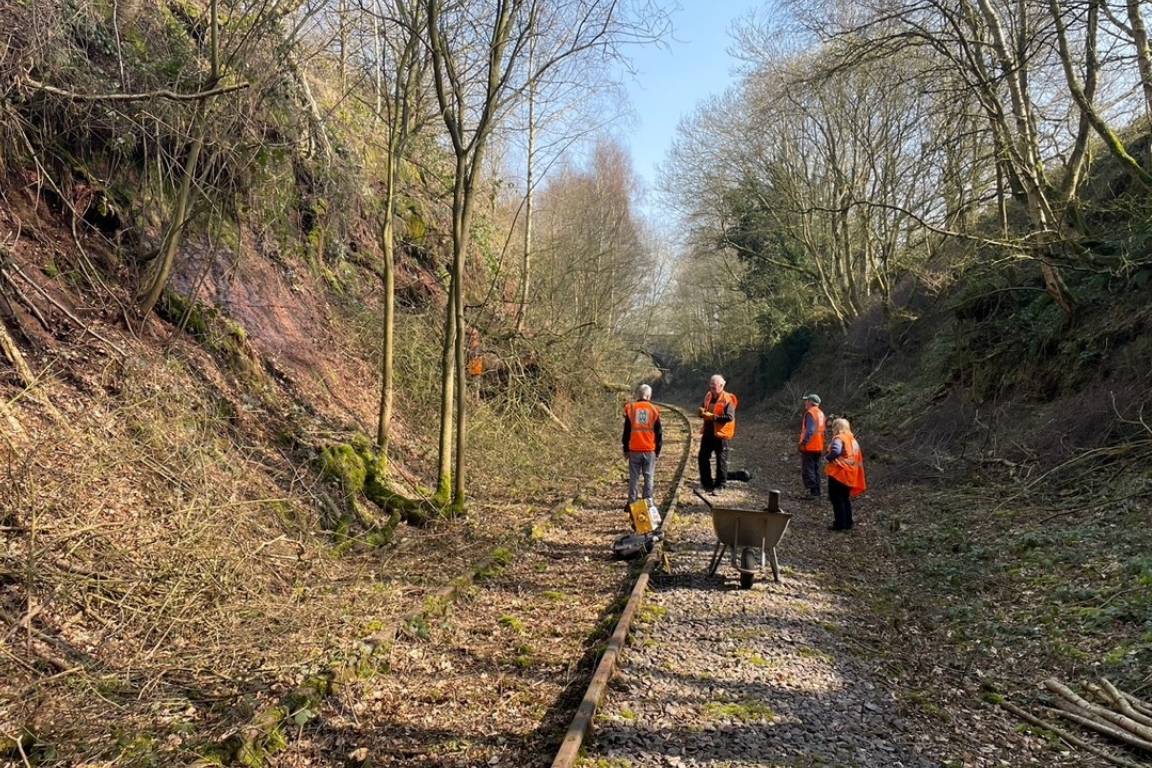 Volunteers working on the Greenway