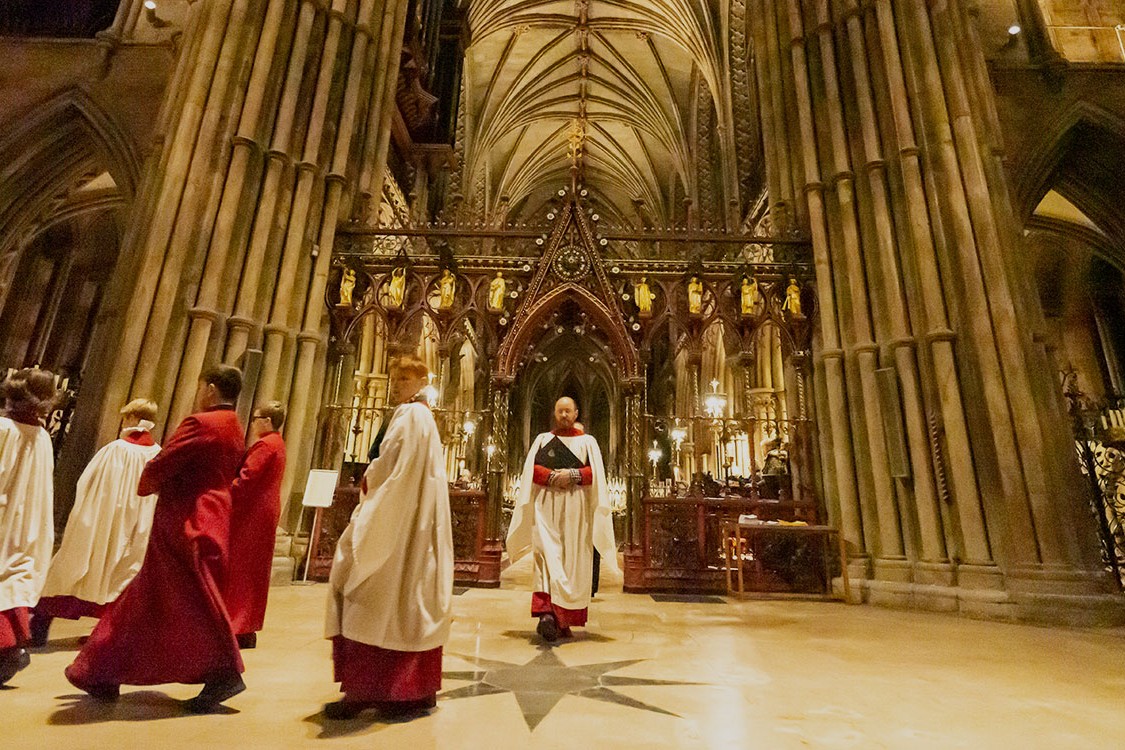 Inside Lichfield Cathedral