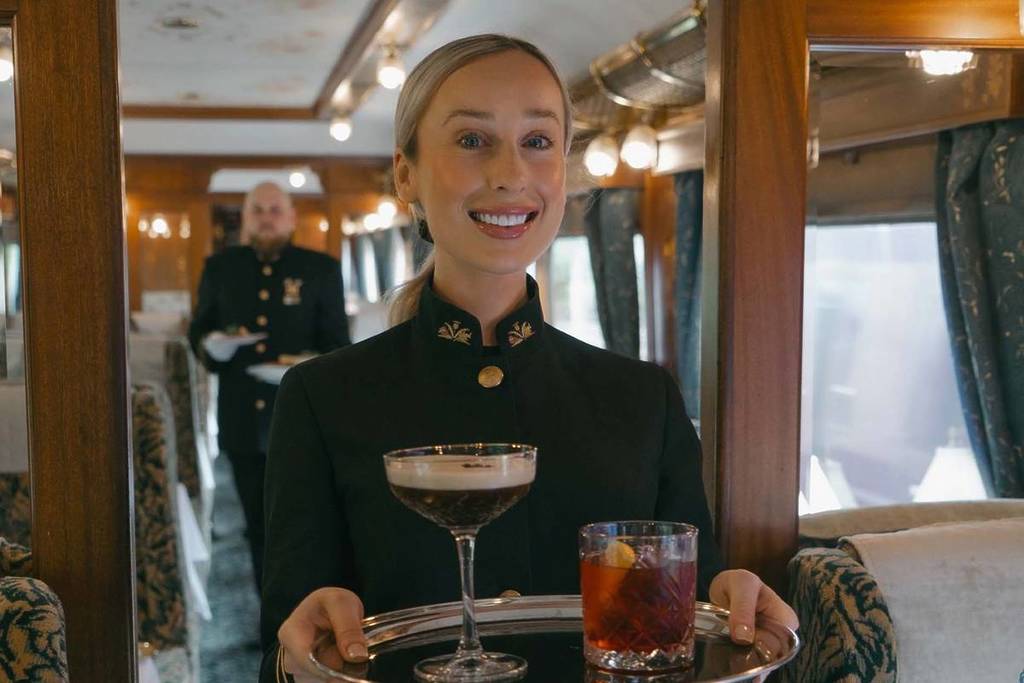 A waiter aboard the Northern Belle