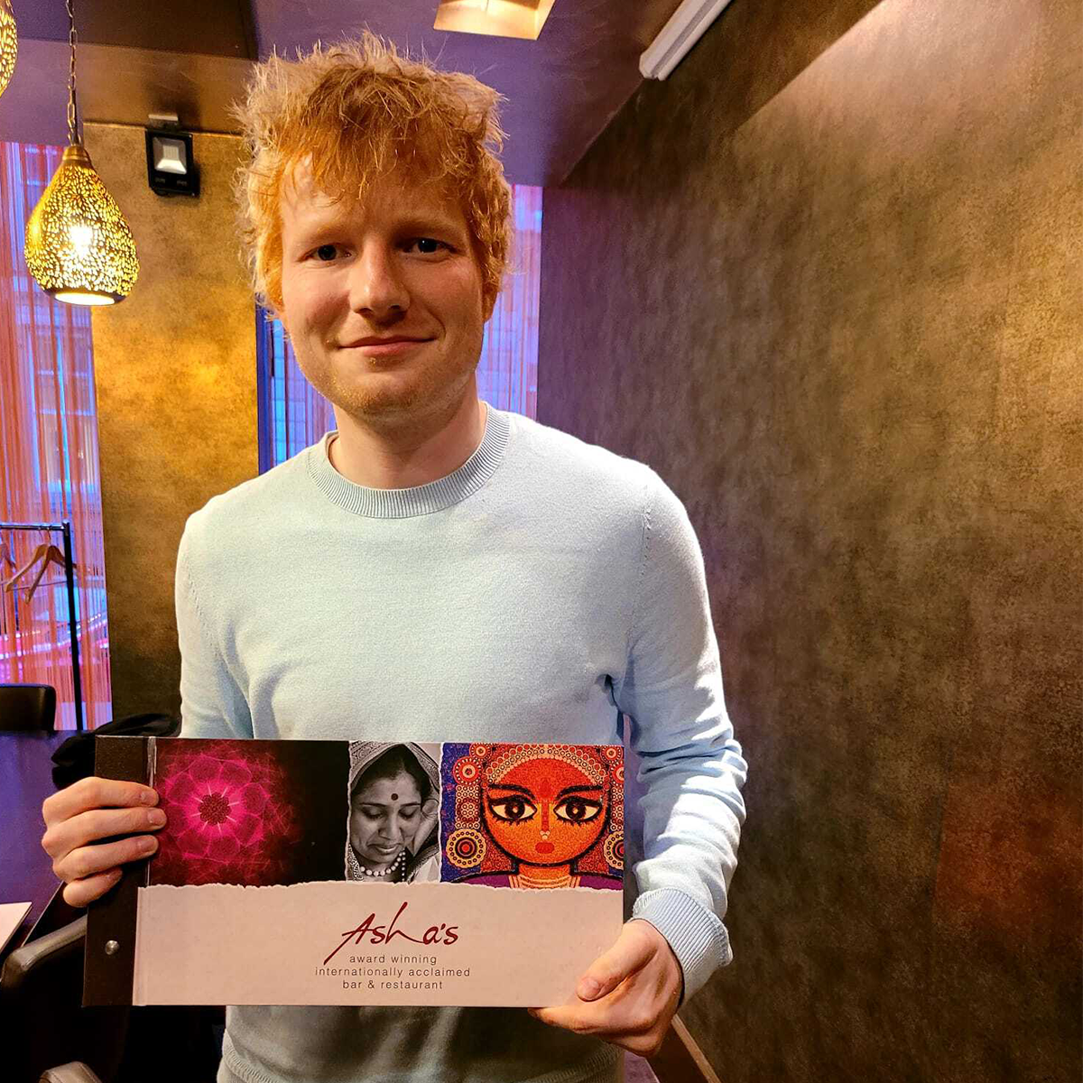 Ed Sheeran at Asha's