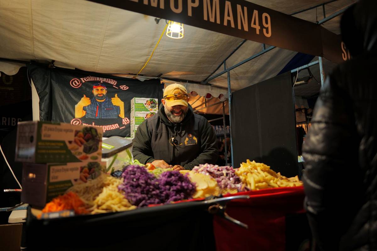 A stallholder at Ramadan Streets