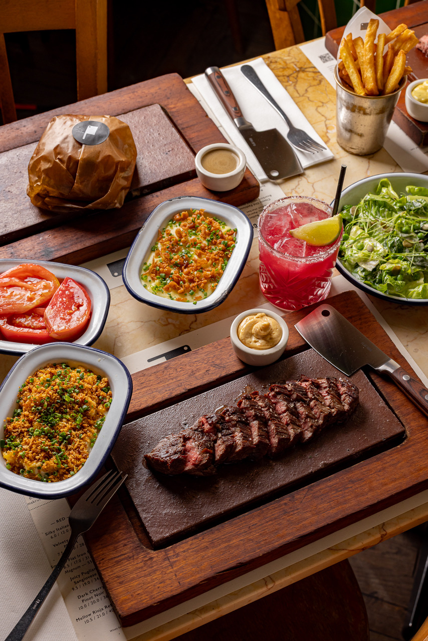 Flat Iron food spread