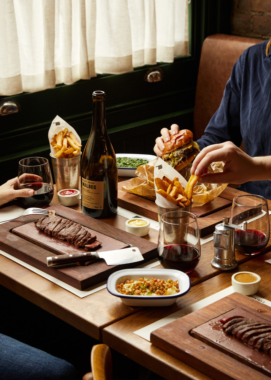 Flat Iron food spread