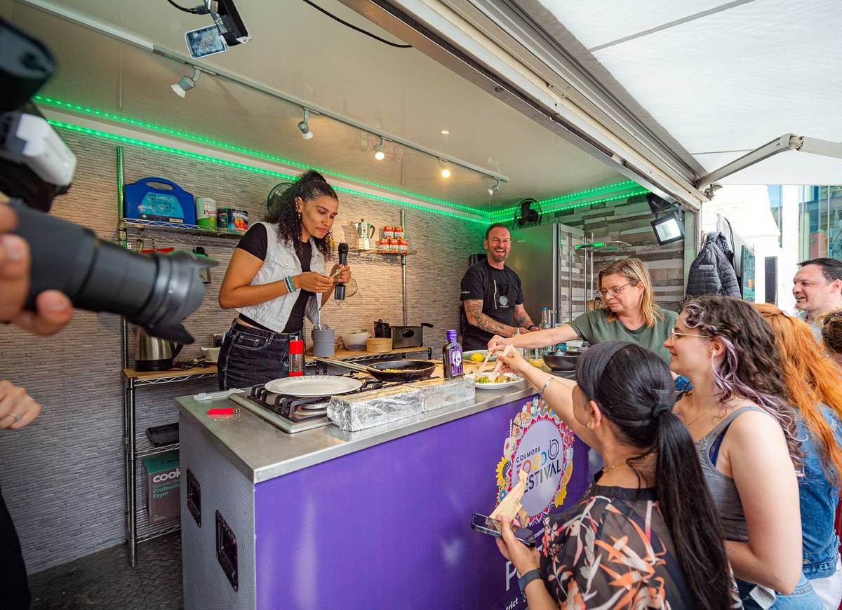 The Yummy Brummie at the demonstration tent