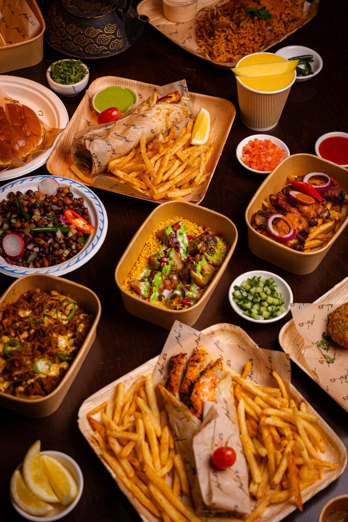 Asha's Indian Street Food table lay