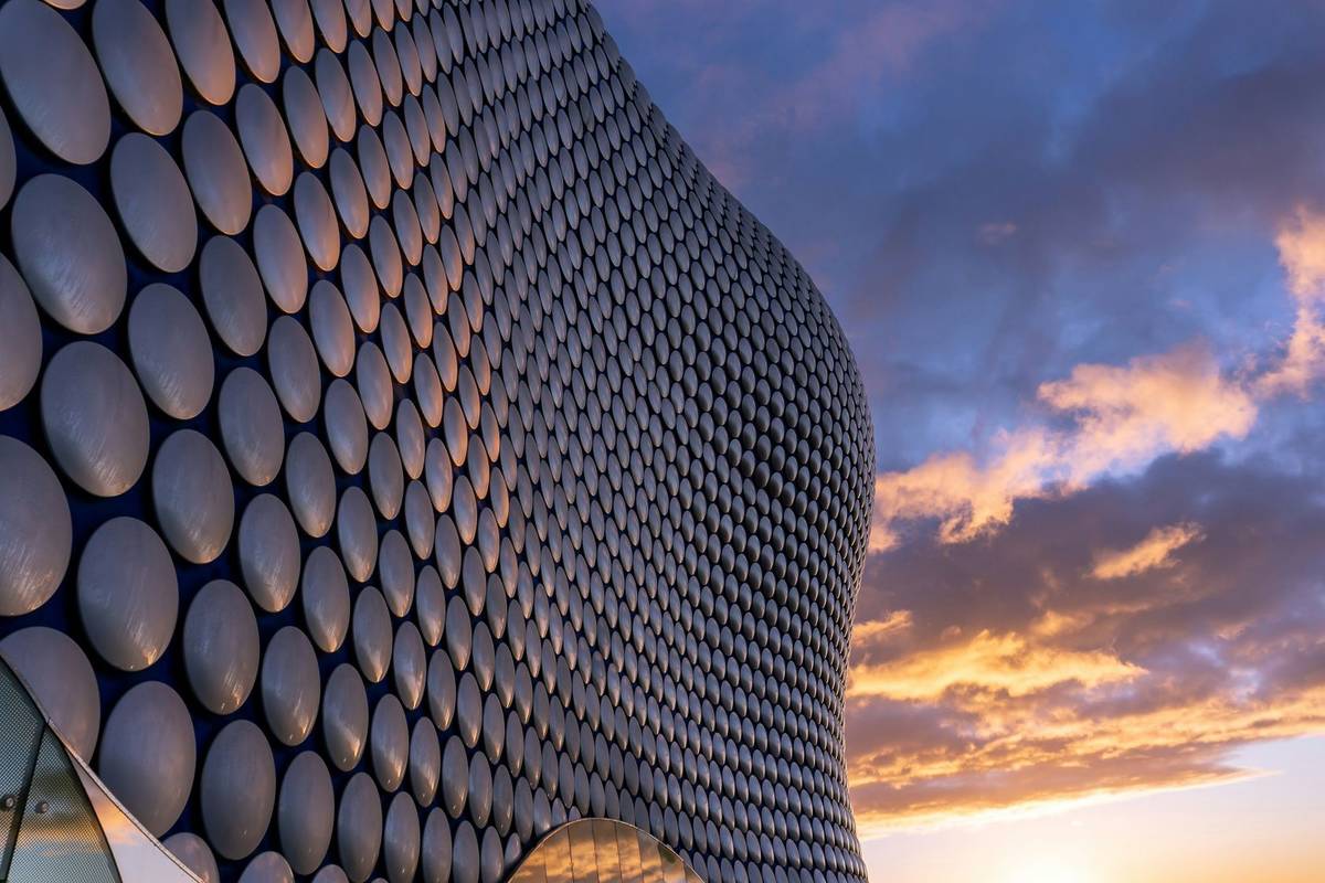 Sunset hitting Selfridges Birmigham