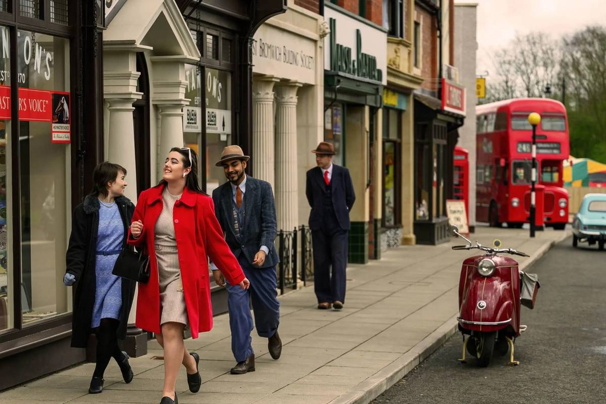 1950s high street in the Black Country Living Museum