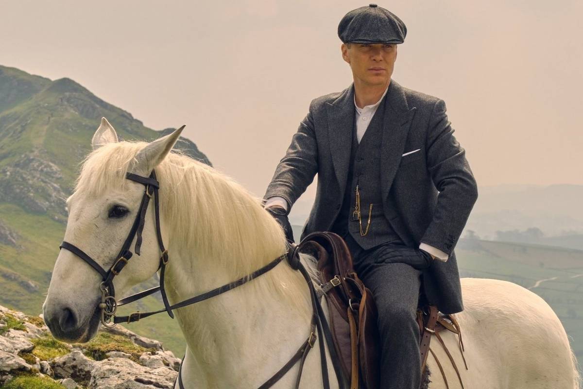 Tommy on a white horse