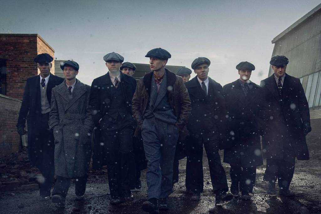 Peaky Blinders: The Immortal Man; Barry Keoghan's gang walking towards the camera