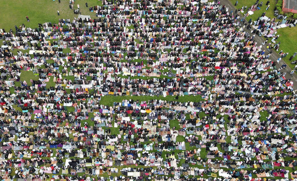 Eid al fitr prayers in Small Heath Park, Birmingham