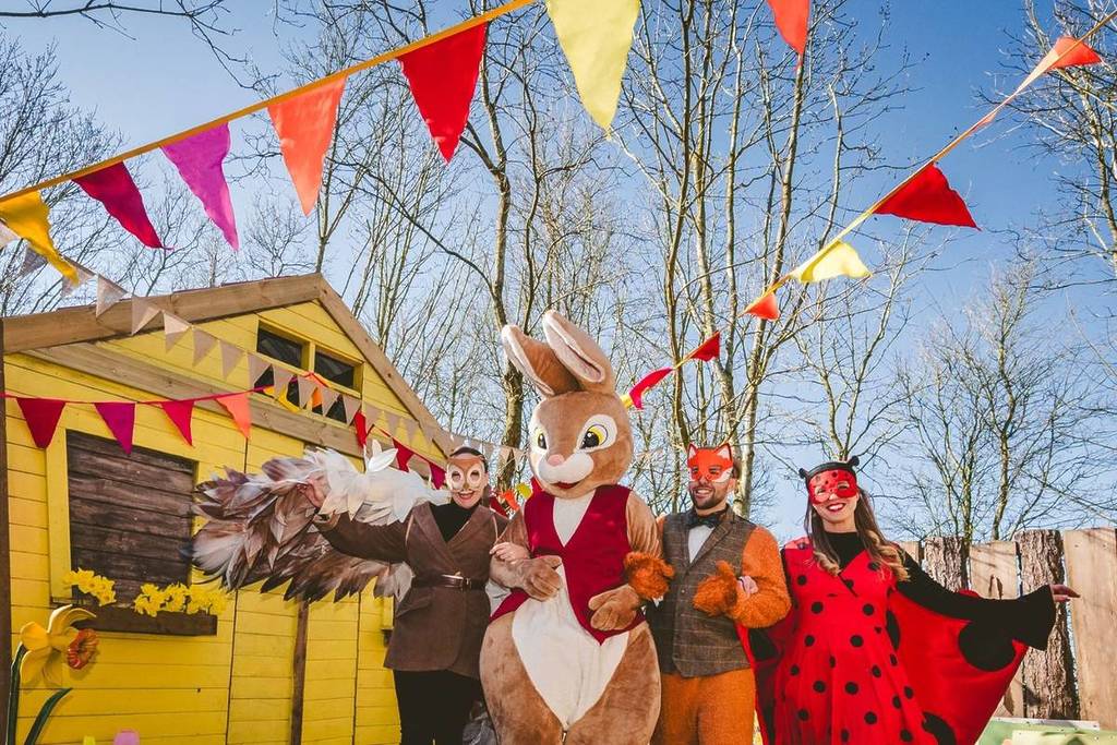 Easter Bunny and animals at National Forest Adventure Farm