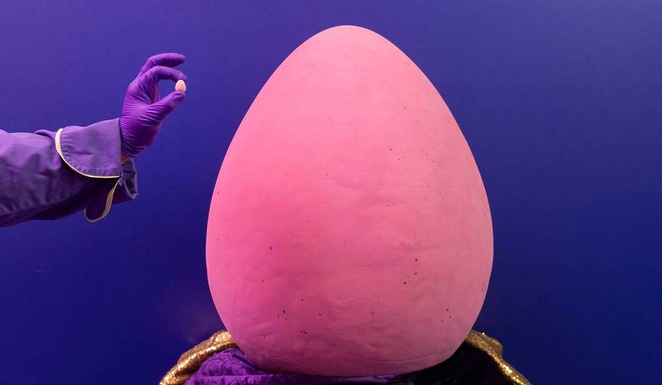 The world’s largest Cadbury Mini Egg is now on display in Bournville – and it weighs the same as an adult cheetah